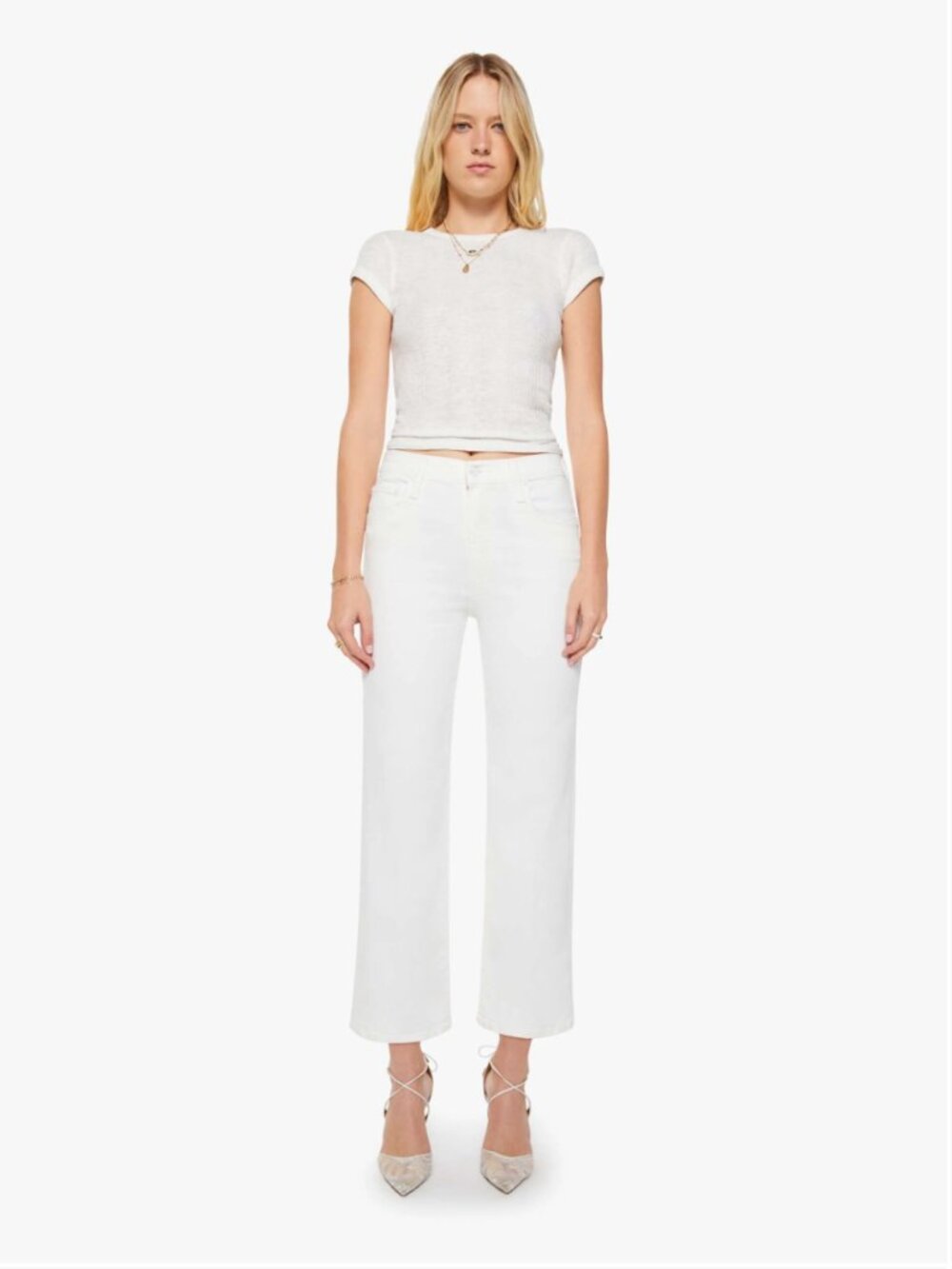 NWOT MOTHER The Rambler Zip Ankle Jeans in Fairest Of Them All- 26- MSRP $228
